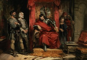 Macbeth ohjeistaa murhaajia tappamaan Banquon